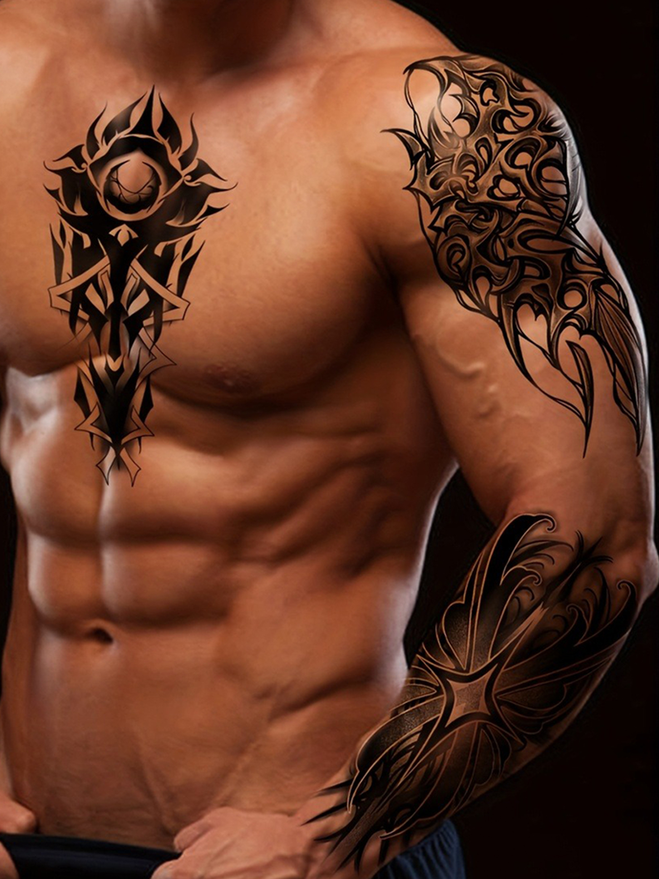 Cyber Warrior Talisman Temporary Tattoo